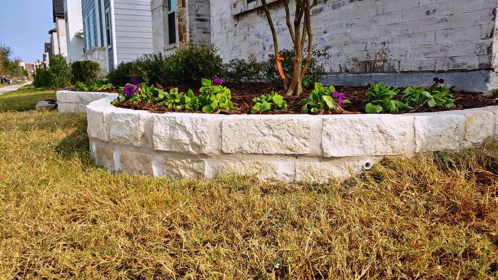 Building A Stone Flower Bed Border 10, How To Install Garden Edging Stones