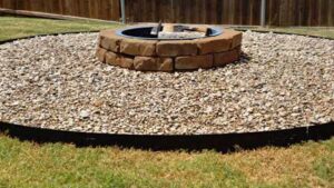 Stone Fire Pit Area