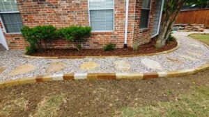 Building a flagstone walkway in Frisco TX