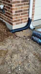Gutter drainage system install