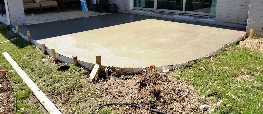 How To Pour A Concrete Patio Learn, Pouring A Concrete Patio