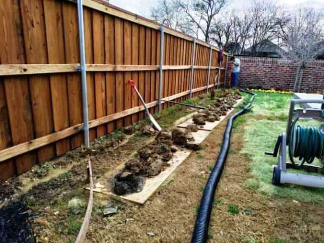 Slope drainage system install